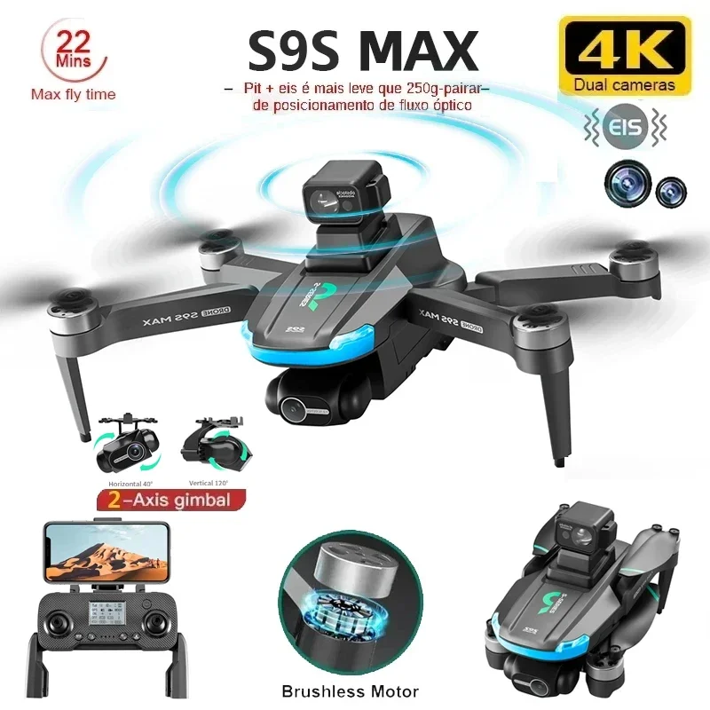 NEW S9S MAX MINI Drone 4K 2-Ax - огляд і ціна Drone Gimbal Brushless